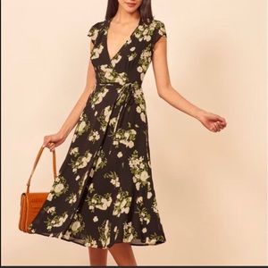 Reformation midi wrap dress